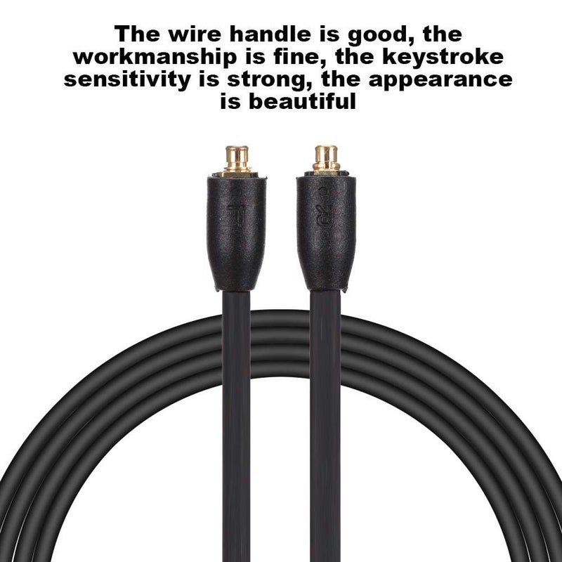 Tangxi MMCX Replacement Headphone Cable, TPE Headphone Extension Cable with 3.5mm Plug for se215 se425 se535 se846 ue900(Black Without mic) - Image 3